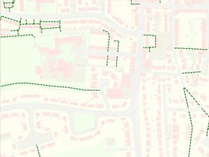 OBSOLETE - OS MasterMap Integrated Transport Network (ITN) Layer - Urban Paths theme - sample image